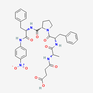 molecular formula C36H40N6O9 B8121509 Suc-ala-phe-pro-phe-pna 
