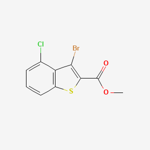 molecular formula C10H6BrClO2S B8121593 methyl 3-bromo-4-chloro-1-benzothiophene-2-carboxylate 