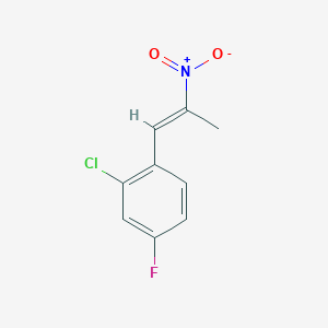 molecular formula C9H7ClFNO2 B8121608 1-(2-Chloro-4-fluorophenyl)-2-nitropropene 