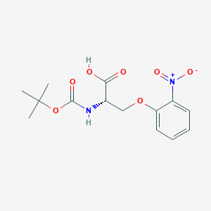 molecular formula C14H18N2O7 B8121762 (S)-2-((tert-butoxycarbonyl)amino)-3-(2-nitrophenoxy)propanoic acid 