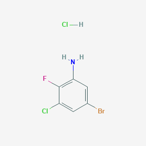 molecular formula C6H5BrCl2FN B8121790 5-Bromo-3-chloro-2-fluoroaniline hydrochloride 