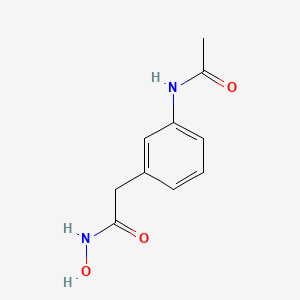 molecular formula C10H12N2O3 B8121904 2-(3-Acetamidophenyl)-N-hydroxyacetamide 