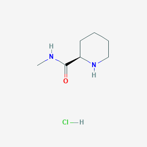 molecular formula C7H15ClN2O B8121951 N-Methyl-(R)-2-piperidinecarboxamide hydrochloride 