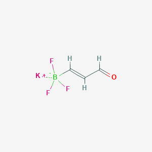 molecular formula C3H3BF3KO B8121985 Potassium (E)-3-oxoprop-1-enyltrifluoroborate 