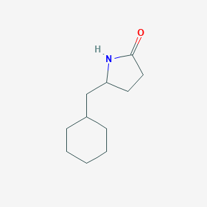 molecular formula C11H19NO B081222 2-Pyrrolidinone, 5-(cyclohexylmethyl)- CAS No. 14293-08-4