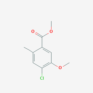 molecular formula C10H11ClO3 B8122411 Methyl 4-chloro-5-methoxy-2-methylbenzoate 