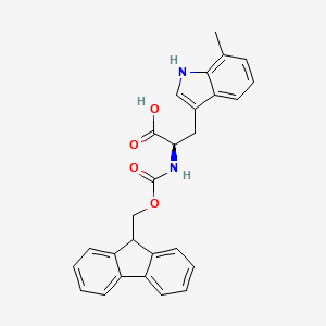 molecular formula C27H24N2O4 B8122416 N-Fmoc-7-methyl-D-tryptophan 
