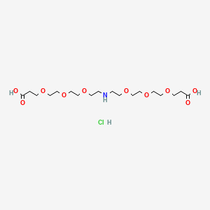 molecular formula C18H36ClNO10 B8122531 Nh-bis(peg3-acid) hydrochloride salt 