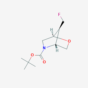 molecular formula C11H18FNO3 B8122640 tert-butyl (1R,4R,7S)-7-(fluoromethyl)-2-oxa-5-azabicyclo[2.2.1]heptane-5-carboxylate 
