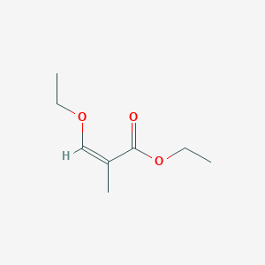 molecular formula C8H14O3 B8122896 ethyl (Z)-3-ethoxy-2-methylprop-2-enoate 