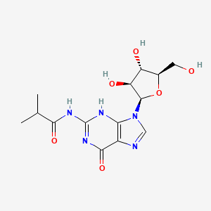 molecular formula C14H19N5O6 B8122956 N-[9-[(2R,3S,4S,5R)-3,4-dihydroxy-5-(hydroxymethyl)oxolan-2-yl]-6-oxo-3H-purin-2-yl]-2-methylpropanamide 