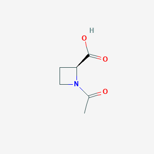 molecular formula C6H9NO3 B8123007 (2S)-1-acetylazetidine-2-carboxylic acid 