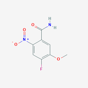 molecular formula C8H7FN2O4 B8123109 4-Fluoro-5-methoxy-2-nitrobenzamide 