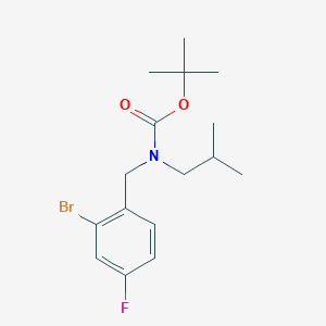 molecular formula C16H23BrFNO2 B8123650 tert-Butyl 2-bromo-4-fluorobenzyl(isobutyl)carbamate 