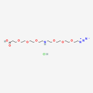 molecular formula C17H35ClN4O8 B8123699 N-(Azido-peg3)-nh-peg3-acid hydrochloride salt 