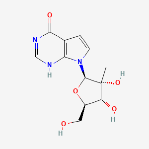 molecular formula C12H15N3O5 B8123729 7-[(2R,3R,4R,5R)-3,4-dihydroxy-5-(hydroxymethyl)-3-methyloxolan-2-yl]-1H-pyrrolo[2,3-d]pyrimidin-4-one 