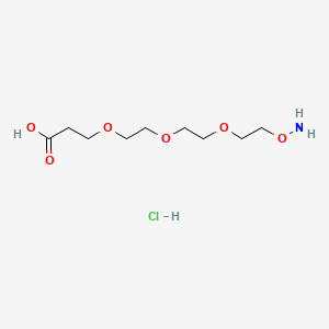 molecular formula C9H20ClNO6 B8123886 Aminooxy-peg3-acid hydrochloride salt 