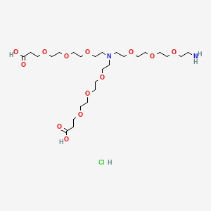 molecular formula C26H53ClN2O13 B8123936 N-(Amino-peg3)-n-bis(peg3-acid) hydrochloride 