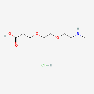 molecular formula C8H18ClNO4 B8124184 Methylamino-peg2-acid hydrochloride salt 