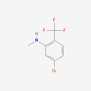 molecular formula C8H7BrF3N B8124369 5-bromo-N-methyl-2-(trifluoromethyl)aniline 