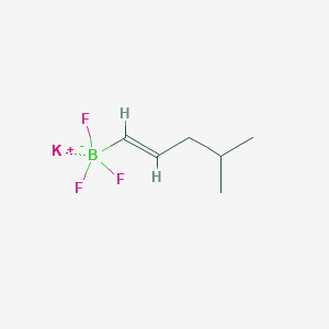 molecular formula C6H11BF3K B8124464 Potassium (e)-4-methylpent-1-enyltrifluoroborate 