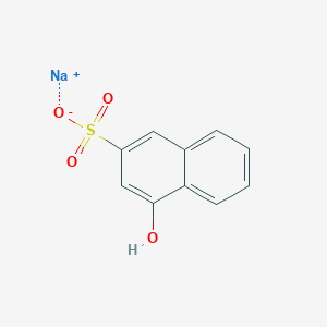 molecular formula C10H8NaO4S B081246 Sodium 4-hydroxynaphthalene-2-sulphonate CAS No. 13935-00-7