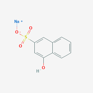 molecular formula C10H7NaO4S B081246 Sodium 4-hydroxynaphthalene-2-sulphonate CAS No. 13935-00-7