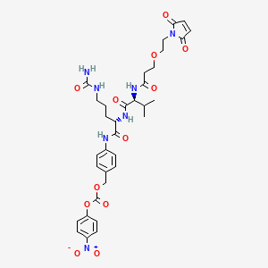 molecular formula C34H41N7O12 B8124648 Mal-PEG1-Val-Cit-PAB-PNP 