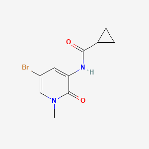 molecular formula C10H11BrN2O2 B8124747 N-(5-bromo-1-methyl-2-oxo-1,2-dihydropyridin-3-yl)cyclopropanecarboxamide 