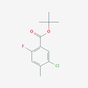 molecular formula C12H14ClFO2 B8124789 tert-Butyl 5-chloro-2-fluoro-4-methylbenzoate 