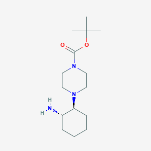 molecular formula C15H29N3O2 B8125082 tert-butyl 4-[trans-2-aminocyclohexyl]piperazine-1-carboxylate 