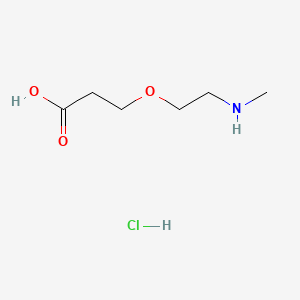 molecular formula C6H14ClNO3 B8125312 Methylamino-peg1-acid hydrochloride salt 