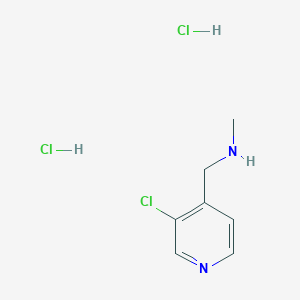 molecular formula C7H11Cl3N2 B8125490 (3-Chloro-pyridin-4-ylmethyl)-methyl-amine dihydrochloride 