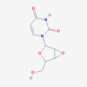 molecular formula C9H10N2O7 B081255 1-[(2R,4R)-2-(hydroxymethyl)-3,6-dioxabicyclo[3.1.0]hexan-4-yl]pyrimidine-2,4-dione CAS No. 14042-38-7