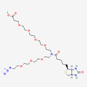 molecular formula C30H54N6O11S B8125652 N-(Azido-peg3)-N-biotin-peg4-methylester 