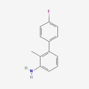 molecular formula C13H12FN B8125694 4'-Fluoro-2-methyl-[1,1'-biphenyl]-3-amine 