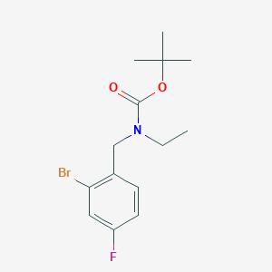 molecular formula C14H19BrFNO2 B8125881 tert-Butyl 2-bromo-4-fluorobenzyl(ethyl)carbamate 