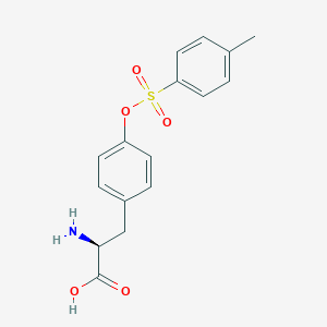 molecular formula C16H17NO5S B081260 (2S)-2-amino-3-[4-(4-methylphenyl)sulfonyloxyphenyl]propanoic acid CAS No. 13504-89-7