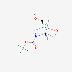 molecular formula C11H19NO4 B8126076 tert-Butyl (1R,4R)-1-(hydroxymethyl)-2-oxa-5-azabicyclo[2.2.1]heptane-5-carboxylate 