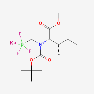 molecular formula C13H24BF3KNO4 B8126368 Potassium ((tert-butoxycarbonyl((2s,3s)-1-methoxy-3-methyl-1-oxopentan-2-yl)amino)methyl)trifluoroborate 