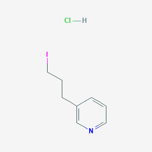 molecular formula C8H11ClIN B8126653 3-(3-Iodopropyl)pyridine Hydrochloride 