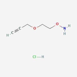 molecular formula C5H10ClNO2 B8126692 Aminooxy-peg1-propargyl hydrochloride salt 