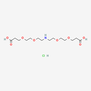 molecular formula C14H28ClNO8 B8126870 Nh-bis(peg2-acid) hydrochloride salt 