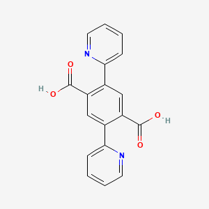 molecular formula C18H12N2O4 B8126918 2,5-Di(2-pyridyl)terephthalic Acid 