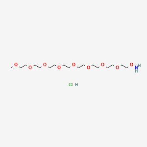 molecular formula C17H38ClNO9 B8127010 Aminooxy-peg8-methane hydrochloride salt 