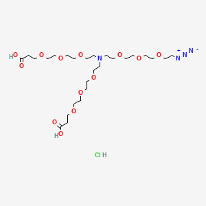molecular formula C26H51ClN4O13 B8127157 N-(Azido-peg3)-n-bis(peg3-acid) hydrochloride salt 