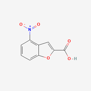 molecular formula C9H5NO5 B8127375 4-Nitrobenzofuran-2-carboxylic acid 