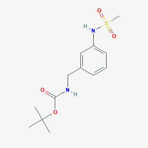 molecular formula C13H20N2O4S B8127421 tert-Butyl{3-[(methylsulfonyl)amino]benzyl}carbamate 