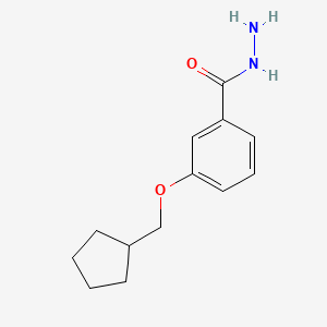 molecular formula C13H18N2O2 B8127478 3-(Cyclopentylmethoxy)benzohydrazide 