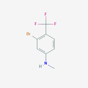 molecular formula C8H7BrF3N B8128015 3-Bromo-N-methyl-4-(trifluoromethyl)aniline 